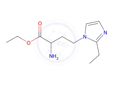 Chemical structure of Ethyl 2-amino-4-(2-ethyl-1h-imidazol-1-yl)butanoate