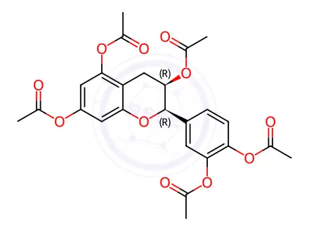Chemical structure of Epicatechin pentaacetate