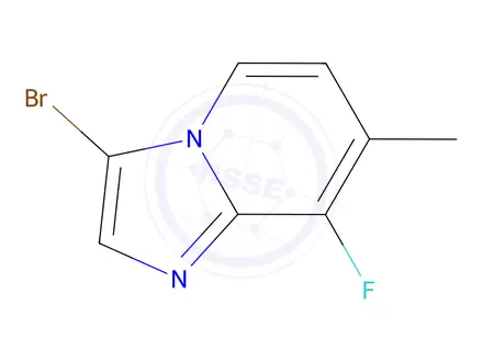 Chemical structure of 3-Bromo-8-fluoro-7-methylimidazo[1,2-a]pyridine