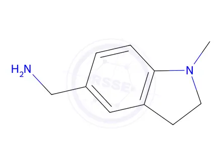 Chemical structure of (1-methyl-2,3-dihydro-1H-indol-5-yl)methanamine