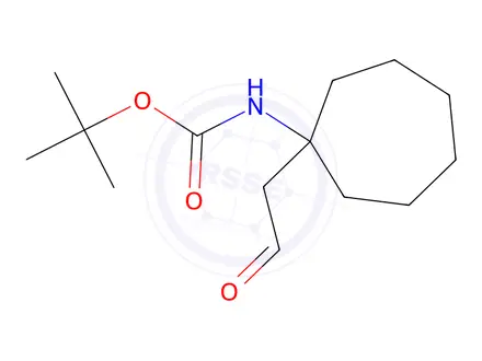 Chemical structure of tert-Butyl (1-(2-oxoethyl)cycloheptyl)carbamate