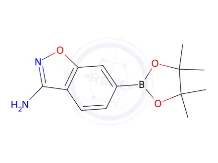 Chemical structure of 6-(4,4,5,5-Tetramethyl-1,3,2-dioxaborolan-2-yl)benzo[d]isoxazol-3-amine