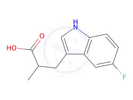 Chemical structure of (αR)-5-Fluoro-α-methyl-1H-indole-3-propanoic acid