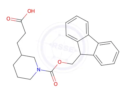 Chemical structure of 3-{1-[(9h-fluoren-9-ylmethoxy)carbonyl]piperidin-3-yl}propanoic acid
