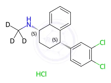 Chemical structure of Sertraline-[D3] hydrochloride