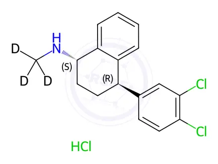 Chemical structure of Sertraline Hydrochloride Impurity 1-d3 (Sertraline Hydrochloride EP Impurity A Hydrochloride-d3) (Sertraline Hydrochloride USP Related Compound A-d3) (Mixture of Enantiomers)