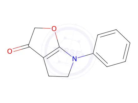 Chemical structure of 2H-Furo[2,3-b]pyrrol-3(4H)-one, 5,6-dihydro-6-phenyl-(9CI)
