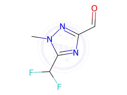 Chemical structure of 5-(Difluoromethyl)-1-methyl-1H-1,2,4-triazole-3-carbaldehyde