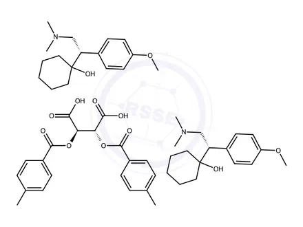Chemical structure of S-Venlafaxine-di-p-toluoyl-L-tartrate Salt (2:1)