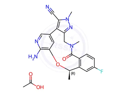 Chemical structure of Lorlatinib Acetate
