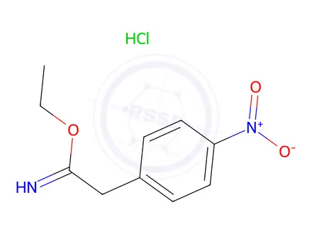 Chemical structure of Ethyl 2-(4-nitrophenyl)ethanimidate hydrochloride