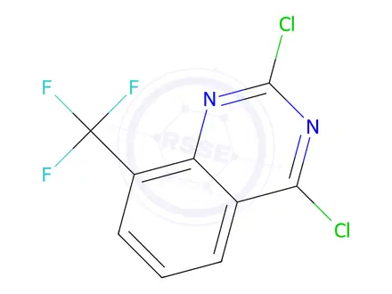 Chemical structure of 2,4-Dichloro-8-(trifluoromethyl)quinazoline