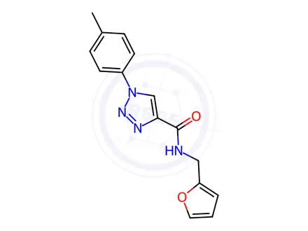 Chemical structure of N-(Furan-2-ylmethyl)-1-(p-tolyl)-1H-1,2,3-triazole-4-carboxamide