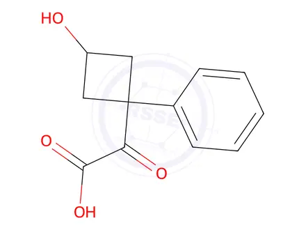 Chemical structure of 2-(3-Hydroxy-1-phenylcyclobutyl)-2-oxoacetic acid