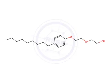 Chemical structure of Nonylphenol polyoxyethylene ether (NPEO, n=4)