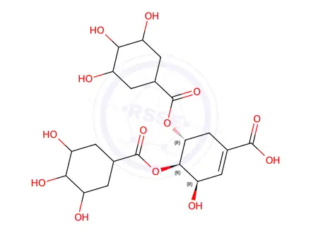 Chemical structure of 3,4-Di-o-galloylshikimicacid