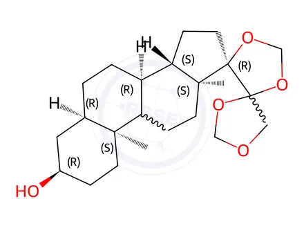 Chemical structure of (3α,5β)-17,20:20,21-Bis[methylenebis(oxy)]pregnan-3-ol