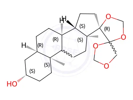 Chemical structure of 17,20:20,21-Bis(methylenedioxy)-5β-pregnan-3β-ol