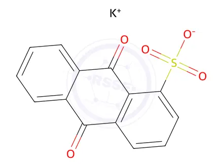 Chemical structure of potassium 9,10-dihydro-9,10-dioxoanthracene-1-sulphonate