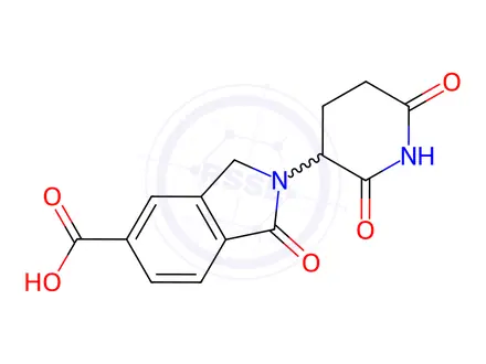 Chemical structure of 2-(2,6-Dioxopiperidin-3-yl)-1-oxoisoindoline-5-carboxylic Acid
