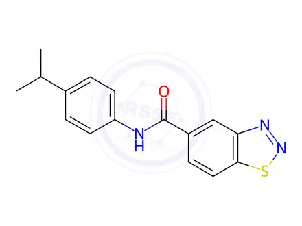 Chemical structure of N-(4-Isopropylphenyl)benzo[d][1,2,3]thiadiazole-5-carboxamide