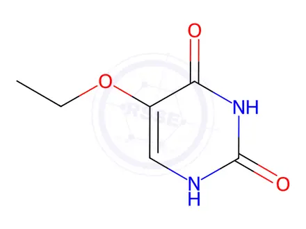Chemical structure of 2,4(1H,3H)-Pyrimidinedione, 5-ethoxy-