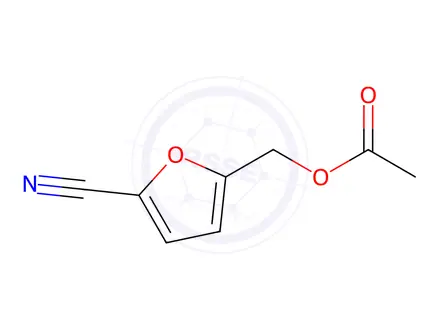 Chemical structure of (5-cyanofuran-2-yl)methyl acetate