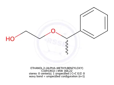 Chemical structure of ETHANOL,2-(ALPHA-METHYLBENZYLOXY)-