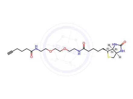 Chemical structure of Biotin-PEG2-C4-alkyne