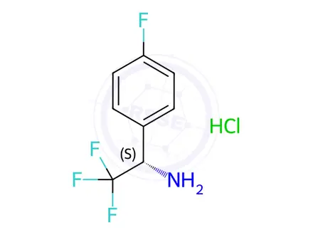 Chemical structure of (S)-2,2,2-Trifluoro-1-(4-fluorophenyl)ethanamine hydrochloride