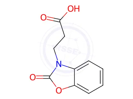 Chemical structure of 3-(2-Oxo-2,3-dihydro-1,3-benzoxazol-3-yl)propanoic Acid