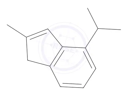 Chemical structure of 1H-Indene,2-methyl-4-(1-methylethyl)-(9CI)