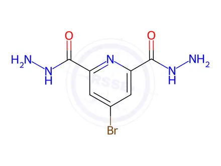 Chemical structure of 4-Bromopyridine-2,6-dicarbohydrazide