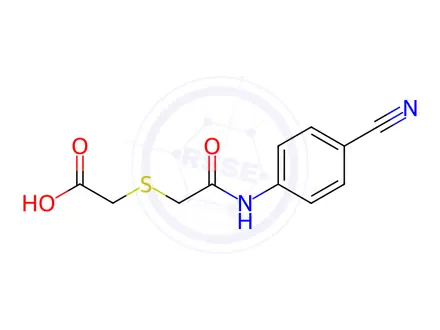 Chemical structure of 2-{[2-(4-cyanoanilino)-2-oxoethyl]sulfanyl}acetic acid