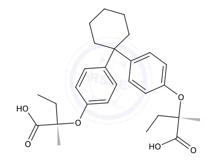 Chemical structure of Clinofibrate Impurity 3 (Mixture of Enantiomers)