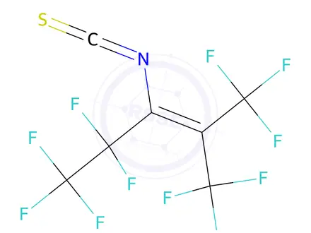 Chemical structure of PERFLUORO-(2-METHYL-3-ISOTHIOCYANATO)PENT-2-ENE