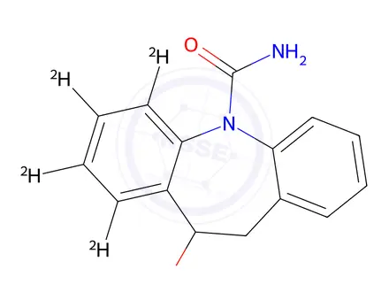 Chemical structure of 10,11-Dihydro-10-Hydroxy Carbamazepine D4