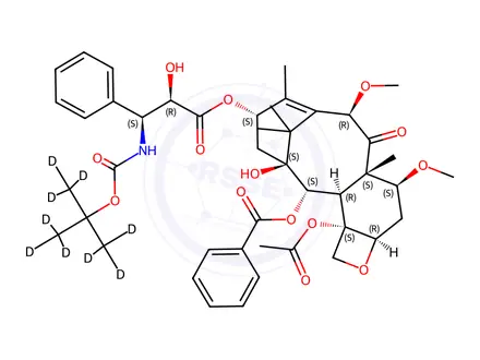 Chemical structure of Cabazitaxel-d9