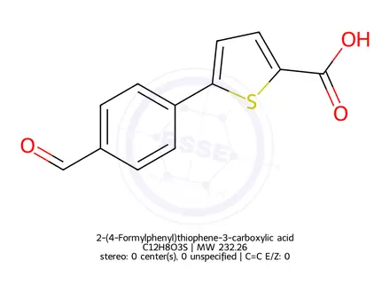 Chemical structure of 2-(4-Formylphenyl)thiophene-3-carboxylic acid