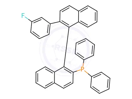 Chemical structure of (2'-(3-fluorophenyl)-[1,1'-binaphthalen]-2-yl)diphenylphosphane