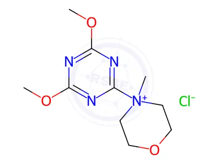 Chemical structure of 4-(4,6-Dimethoxy-1,3,5-triazin-2-yl)-4-methylmorpholinium Chloride