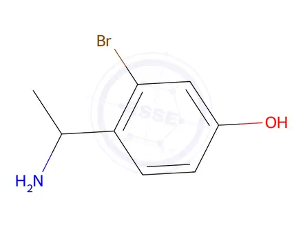 Chemical structure of 4-(1-AMINOETHYL)-3-BROMOPHENOL
