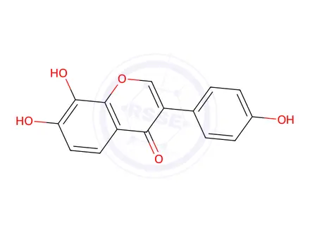 Chemical structure of 7,8-Dihydroxy-3-(4-hydroxyphenyl)-4H-chromen-4-one