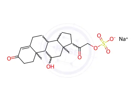 Chemical structure of 4-PREGNEN-11β, 21-DIOL-3, 20-DIONE 21-SULPHATE, SODIUM SALT