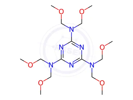 Chemical structure of Hexamxymethyl melamine