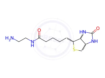 Chemical structure of N-(2-aminoethyl)-5-(2-oxohexahydro-1H-thieno[3,4-d]imidazol-4-yl)pentanamide