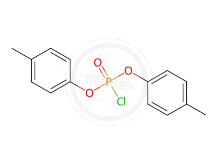 Chemical structure of Di-​p-​tolyl Phosphorochloridate