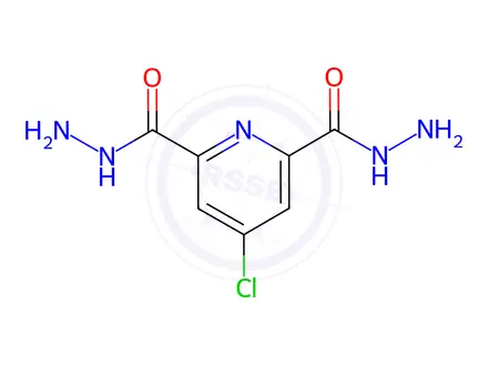 Chemical structure of 4-Chloropyridine-2,6-dicarbohydrazide