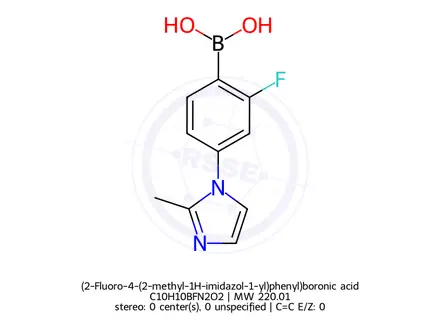 Chemical structure of (2-Fluoro-4-(2-methyl-1H-imidazol-1-yl)phenyl)boronic acid