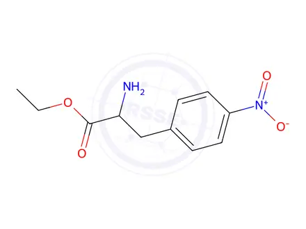 Chemical structure of Phenylalanine, 4-nitro-, ethyl ester, monohydrochloride